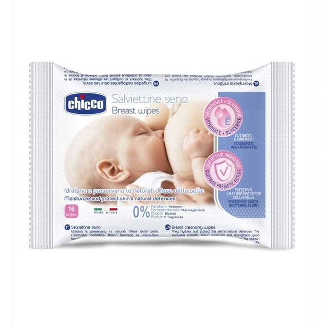 Chicco Breast Wipes 16 st – Bröstservetter