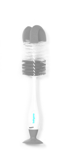 BabyOno Flaskborste med sugpropp 728/01 Grå