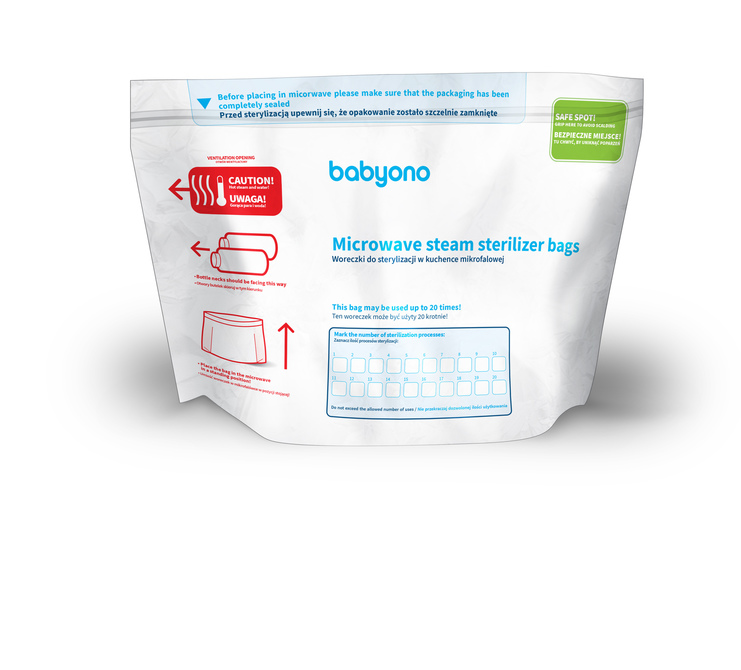 BabyOno 1038 Steriliseringspåsar för mikrovågsugn 5-pack