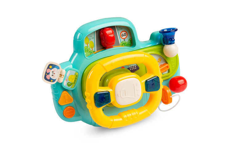 Pedagogisk leksak - Racer ratt turkos