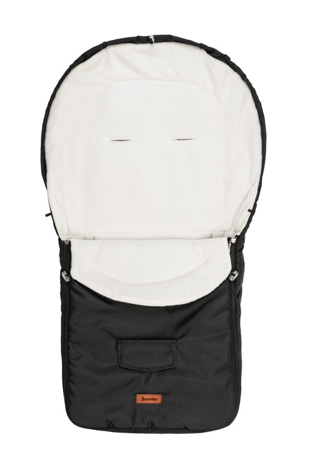 Åkpåse i fleece för barnvagn svart (95x40)