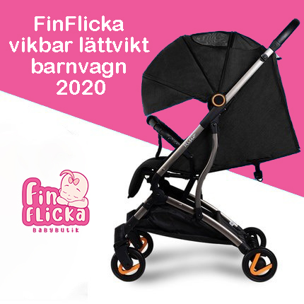 FinFlicka vikbar lättvikt barnvagn Sulky 2020
